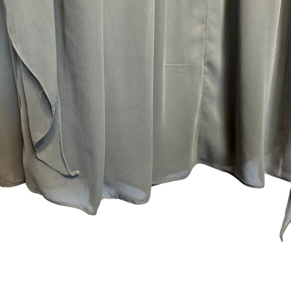 Dessy Collection Charcoal Gray Style 2833 Halter Bridesmaid Formal Dress Size 4 - Picture 8 of 10